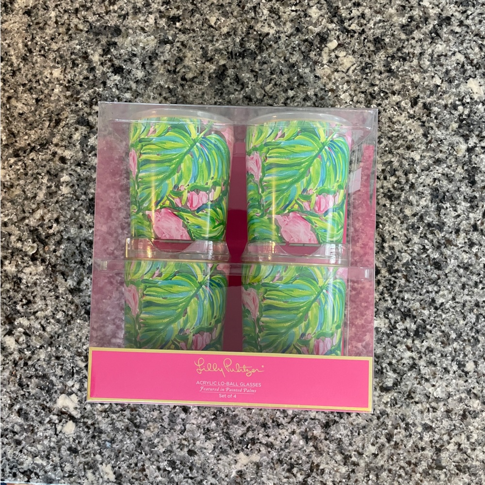 Lilly Pulitzer Acrylic Lo-Ball Glasses
